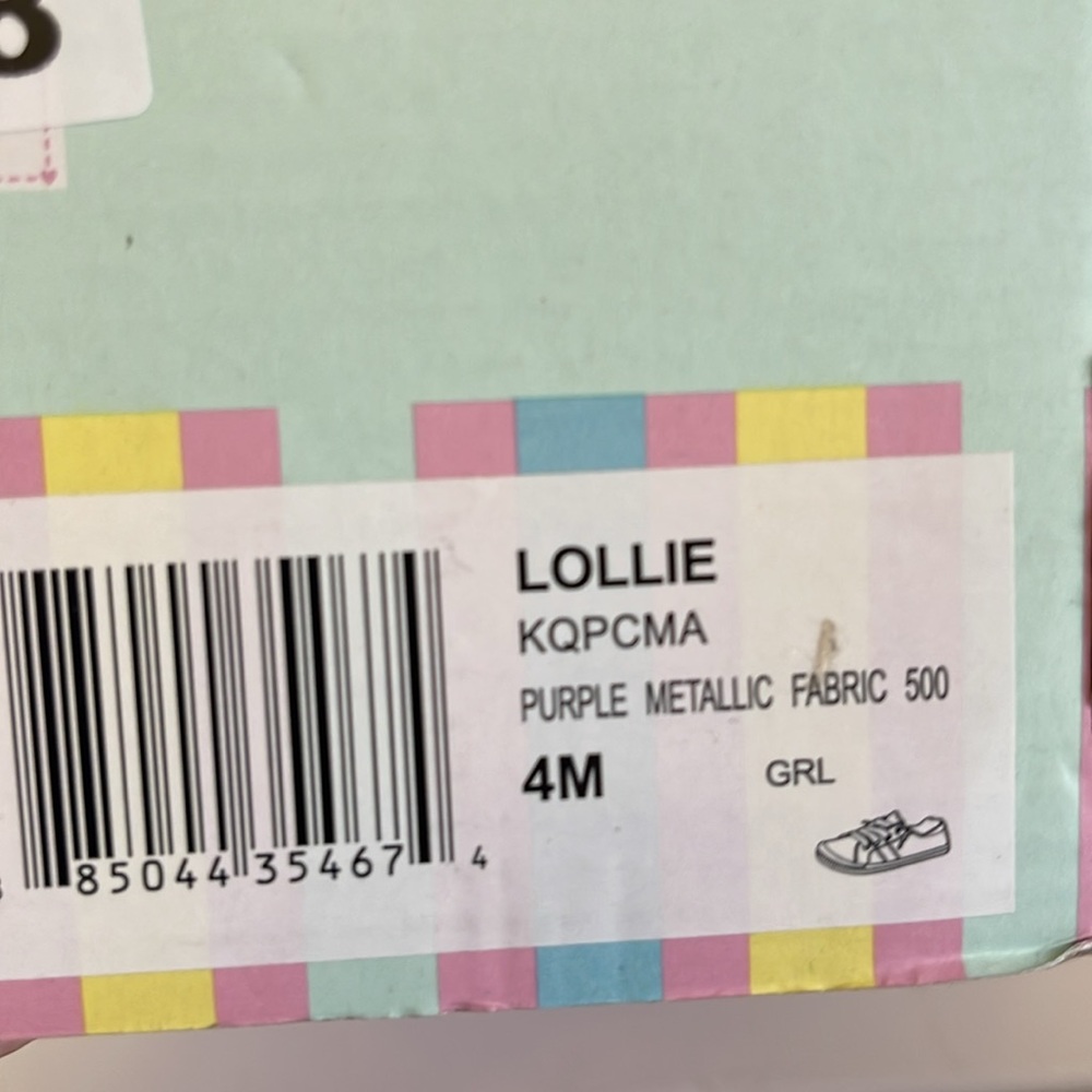NIB JELLYPOP KIDS LIL LOLLIE HEARTS GIRLS PURPLE METALLIC SIZE 4M - Picture 7 of 7